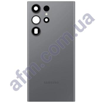 Задня кришка Samsung S918 Galaxy S23 Ultra сіра + Скло камери