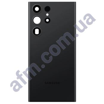 Задня кришка Samsung S918 Galaxy S23 Ultra чорна + Скло камери