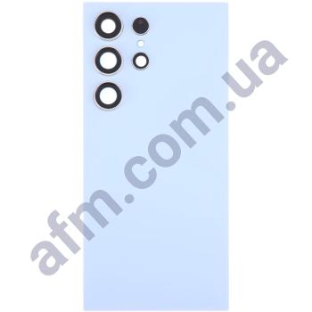 Задня кришка Samsung S928 Galaxy S24 Ultra синя Titanium Blue + Скло камери