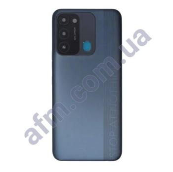 Задня кришка Tecno Spark 8c (KG5k) чорна Magnet Black + Скло камери