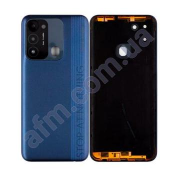 Задня кришка Tecno Spark 8c (KG5n) синя + Скло камери