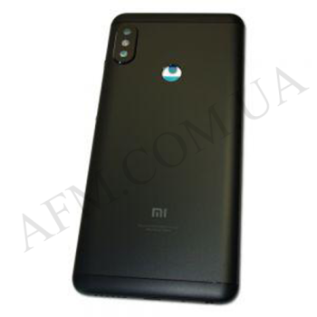 Задня кришка Xiaomi Redmi Note 5/ Redmi Note 5 Pro чорна + Скло камери