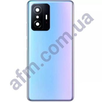 Задня кришка Xiaomi 11T/ 11T Pro блакитна Celestial Blue + Скло камери
