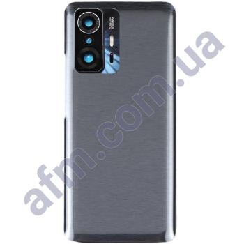 Задня кришка Xiaomi 11T/ 11T Pro сіра Meteorite Gray + Скло камери