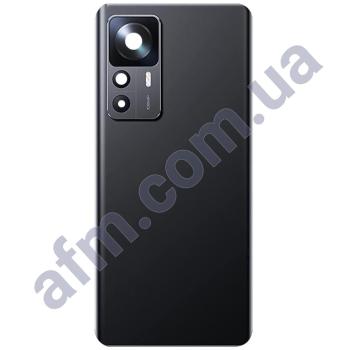 Задня кришка Xiaomi 12T чорна + Скло камери