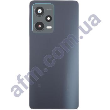 Задня кришка Xiaomi Redmi Note 12 Pro 5G чорна + Скло камери
