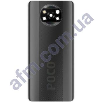 Задня кришка Xiaomi Poco X3/ X3 NFC 64 MP сіра Shadow Gray + Скло камери