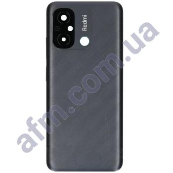 Задня кришка Xiaomi Redmi 12C сіра Graphite Gray + Скло камери