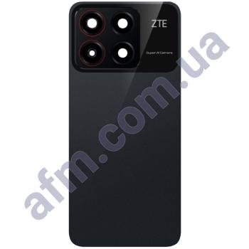 Задня кришка ZTE Blade A35 чорна + Скло камери