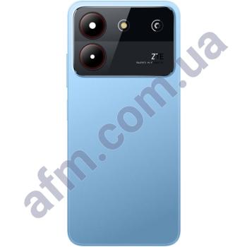 Задня кришка ZTE Blade A54 блакитна + Скло камери